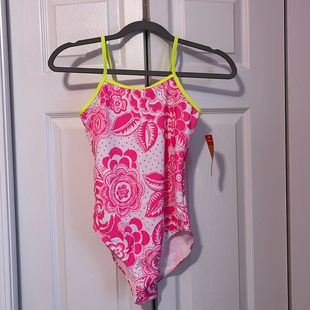 Girls floral bathing suite